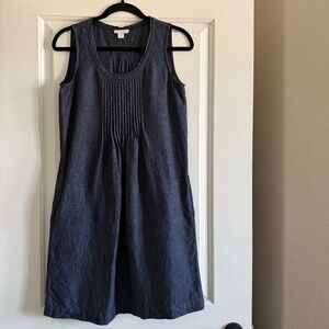 Garnet Hill 100% Linen Shift Tank Dress size 02